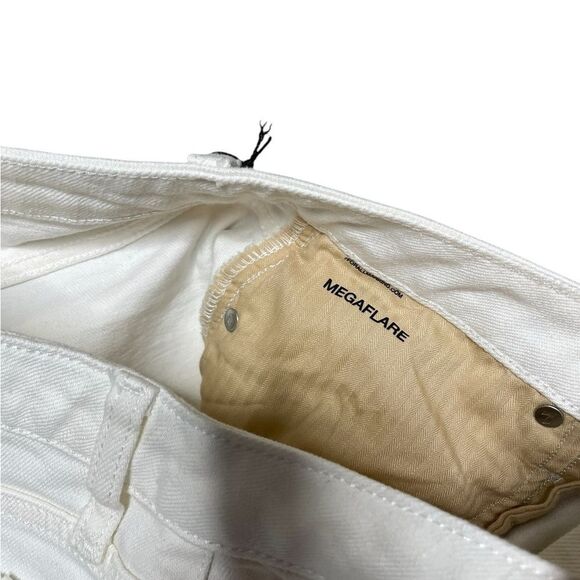 NWT 7 FOR ALL MANKIND JEANS Mega Flare Clean White Size 29 - Picture 11 of 12